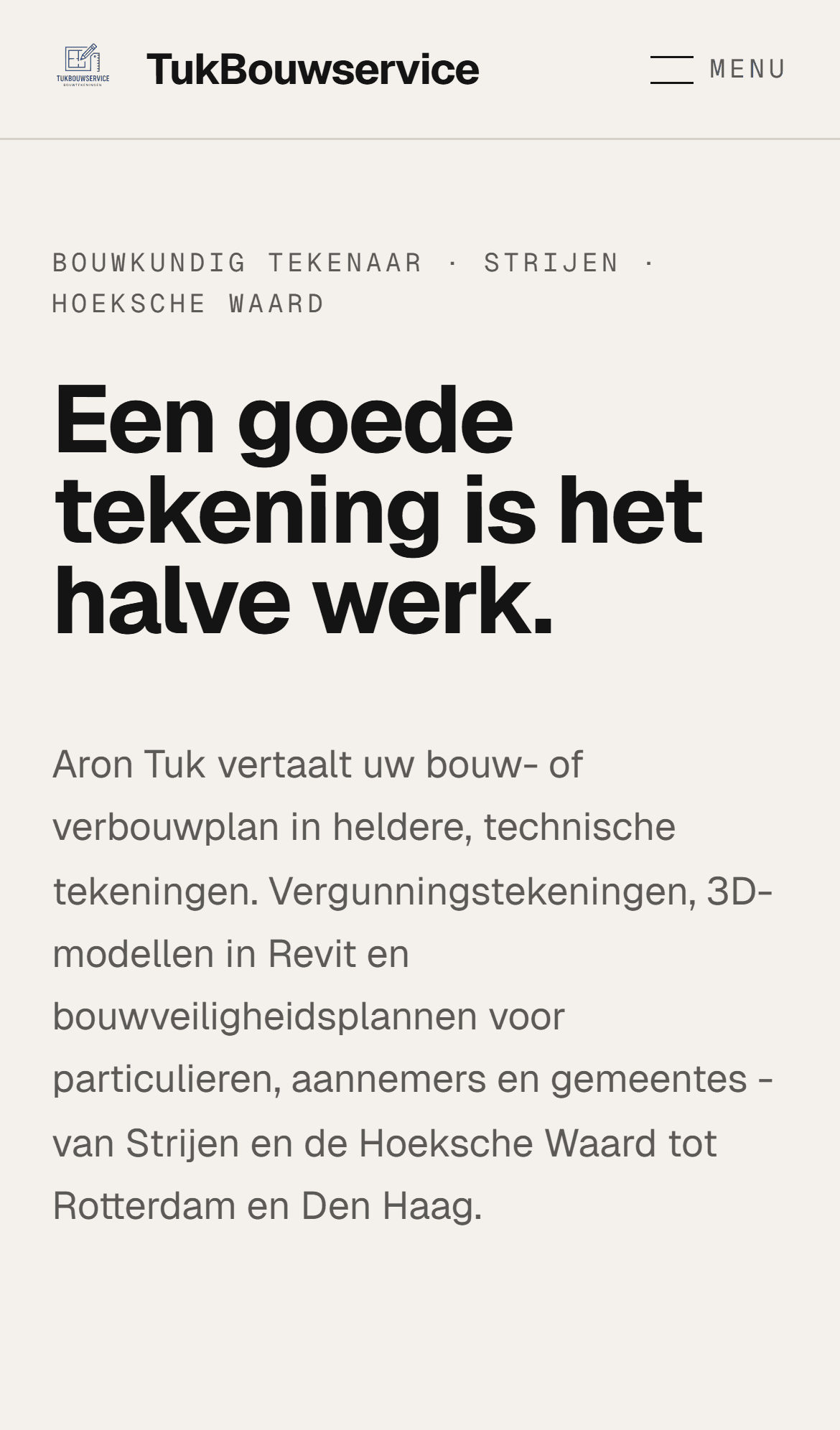 TukBouwservice op mobiel